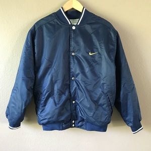Vintage Nike Bomber Varsity Jacket Snap 